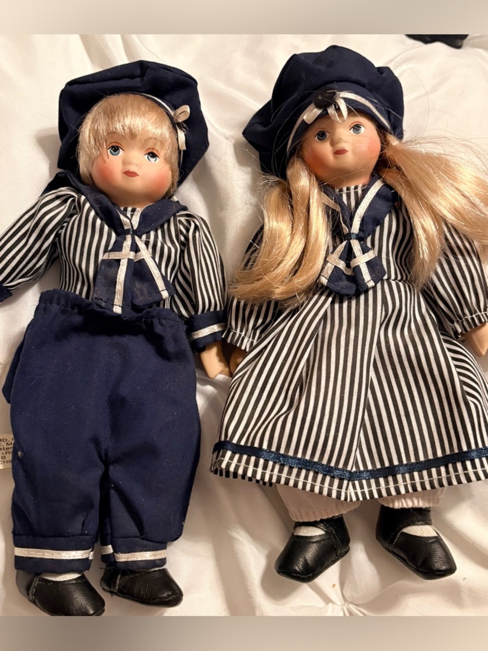 A pair of German Dolls. A boy and a Girl in great condition